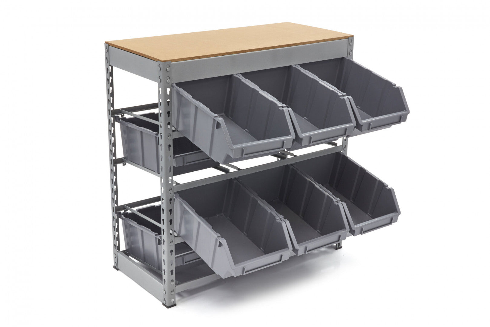 Úložný regál - organizér s 12 boxami