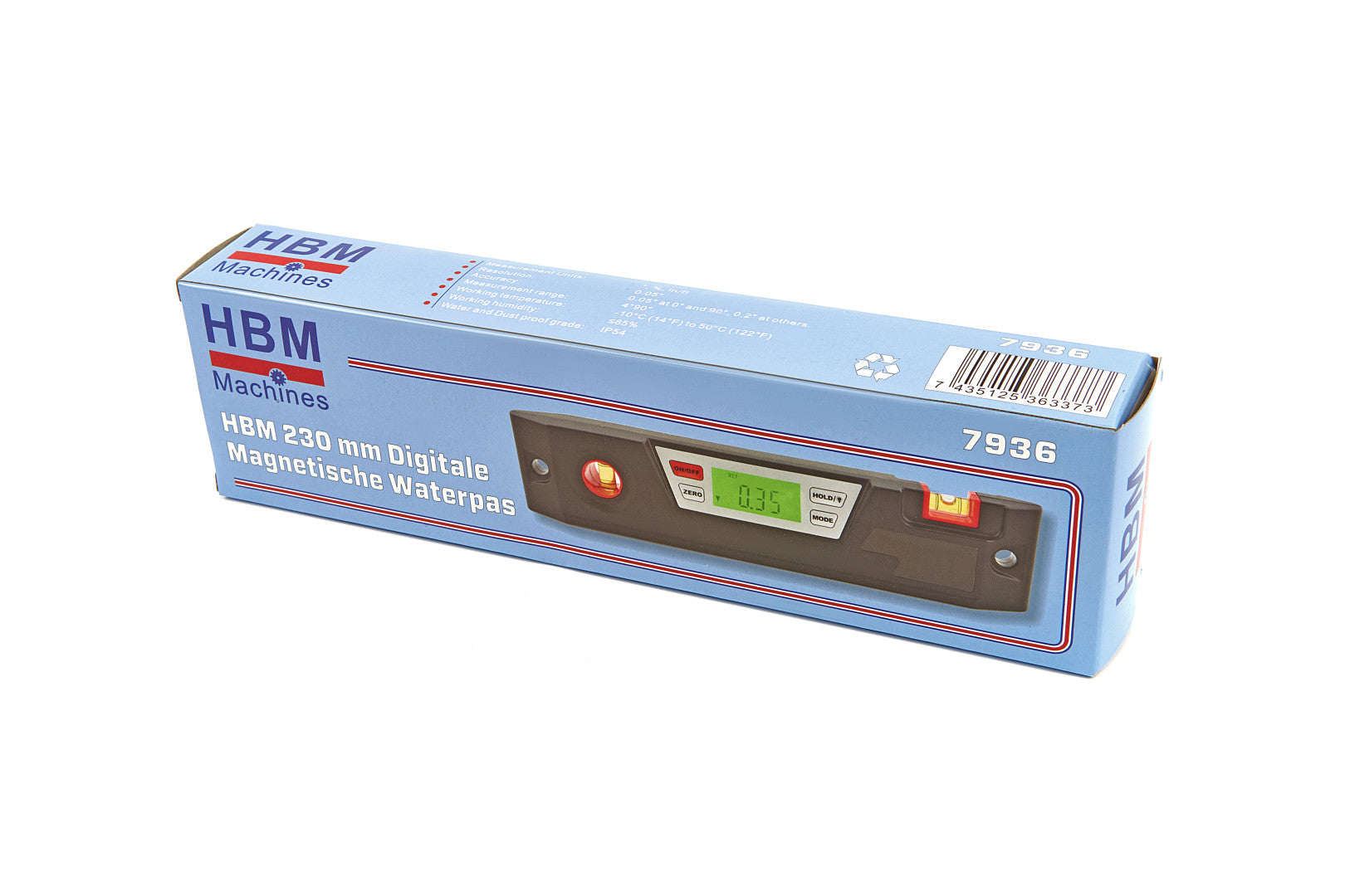 Magnetická digitálna vodováha s displejom 230mm HBM Machines Holandsko