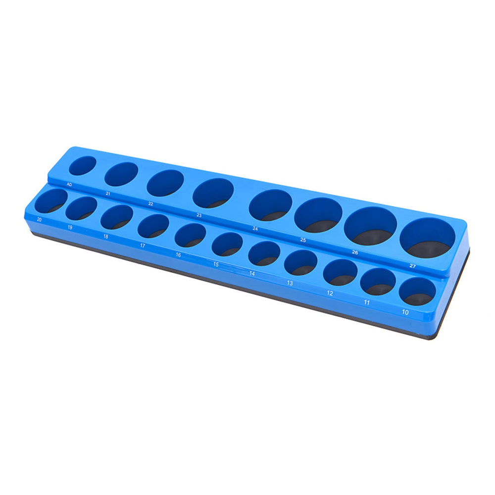 Magnetický držiak na nástrčné hlavice - kľúče 1/2'', metrický, 19ks