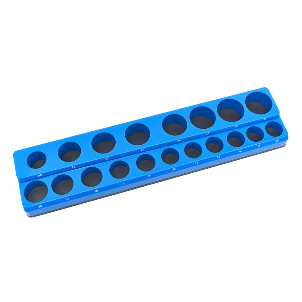 Magnetický držiak na nástrčné hlavice - kľúče 1/2'', metrický, 19ks
