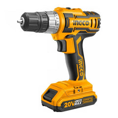 Akumulátorová vŕtačka - skrutkovač s 2 akumulátormi, 20 V Ingco