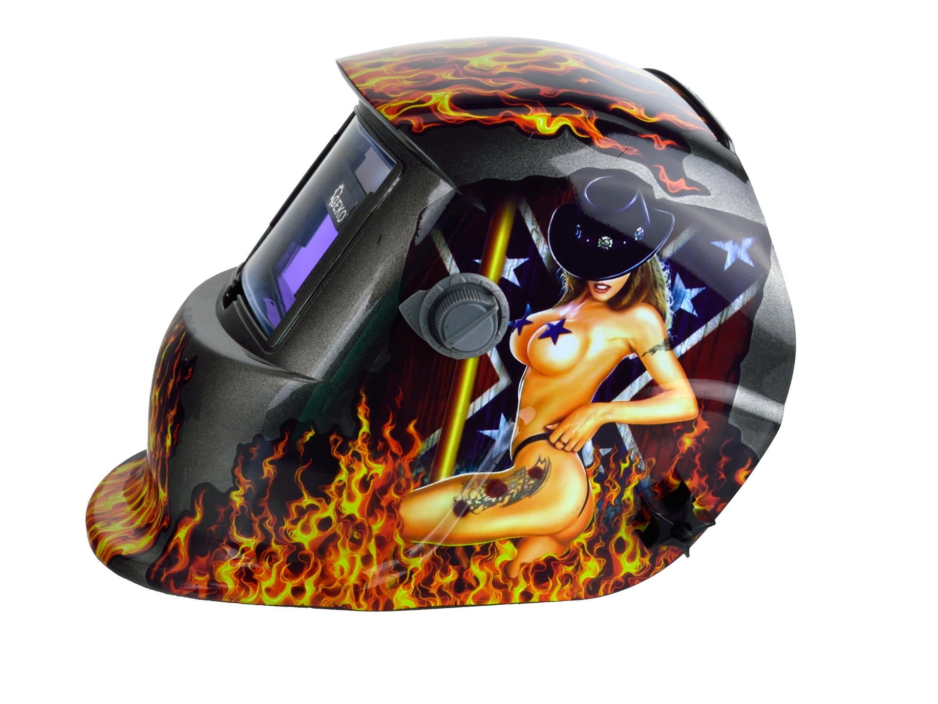 Zváracia prilba s automatickým stmievacím filtrom Profi Flame