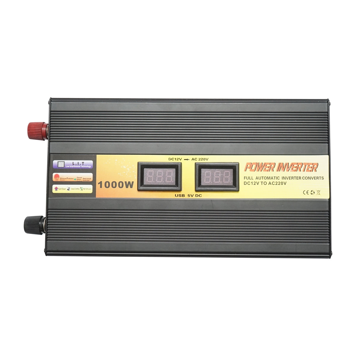 Menič napätia 12V-220V 1000W LCD s USB Breckner Germany