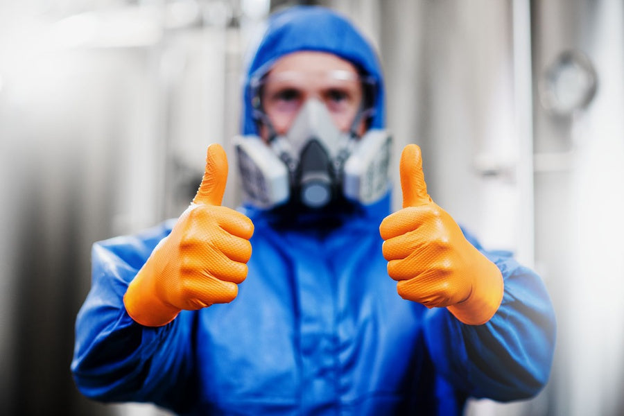 Prémiové nitrilové rukavice Mercator Gogrip Pro 3D oranžové, veľkosť S, 50ks