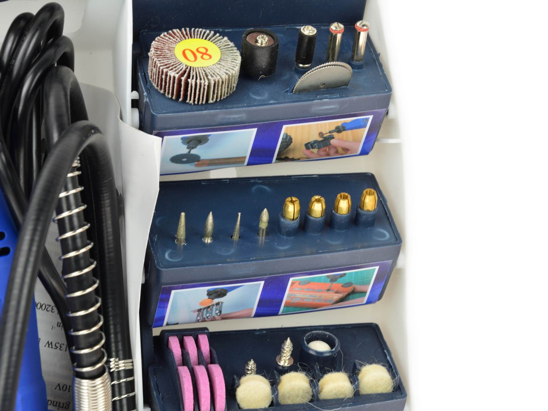 Mini brúska so sadou príslušenstva 300 kusov