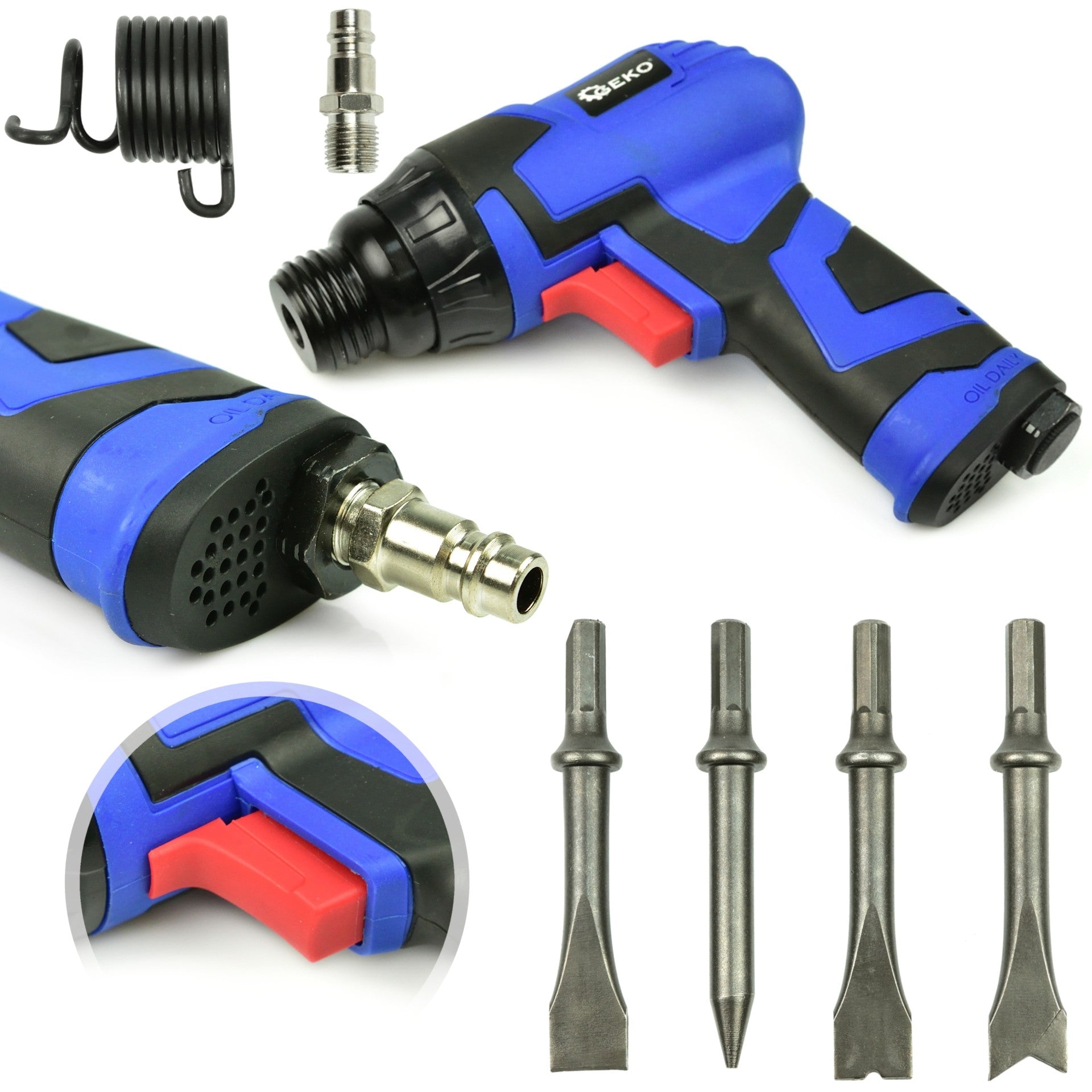 Sada pneumatického kladiva so sekáčmi 4500rpm Geko