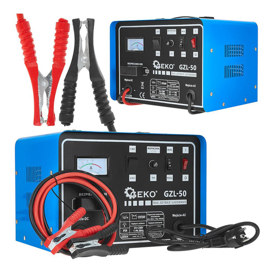 Nabíjačka autobatérií 12/24V GZL-50 28/25A pre autobatérie 40 - 400Ah, s funkciou Fast Charge, Geko
