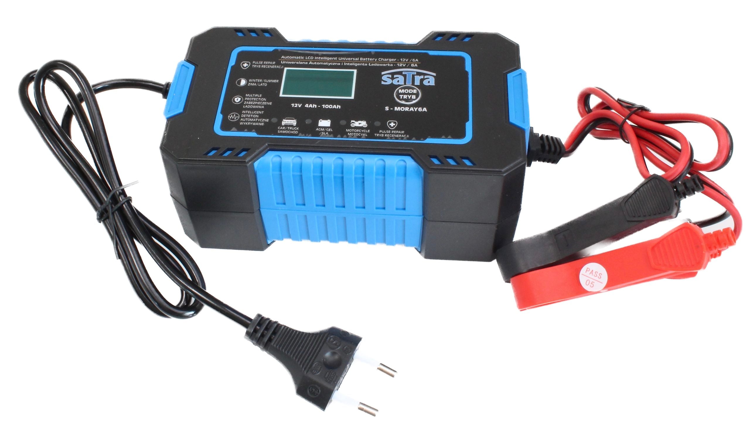 Nabíjačka autobatérií s LCD displejom 12V 6A
