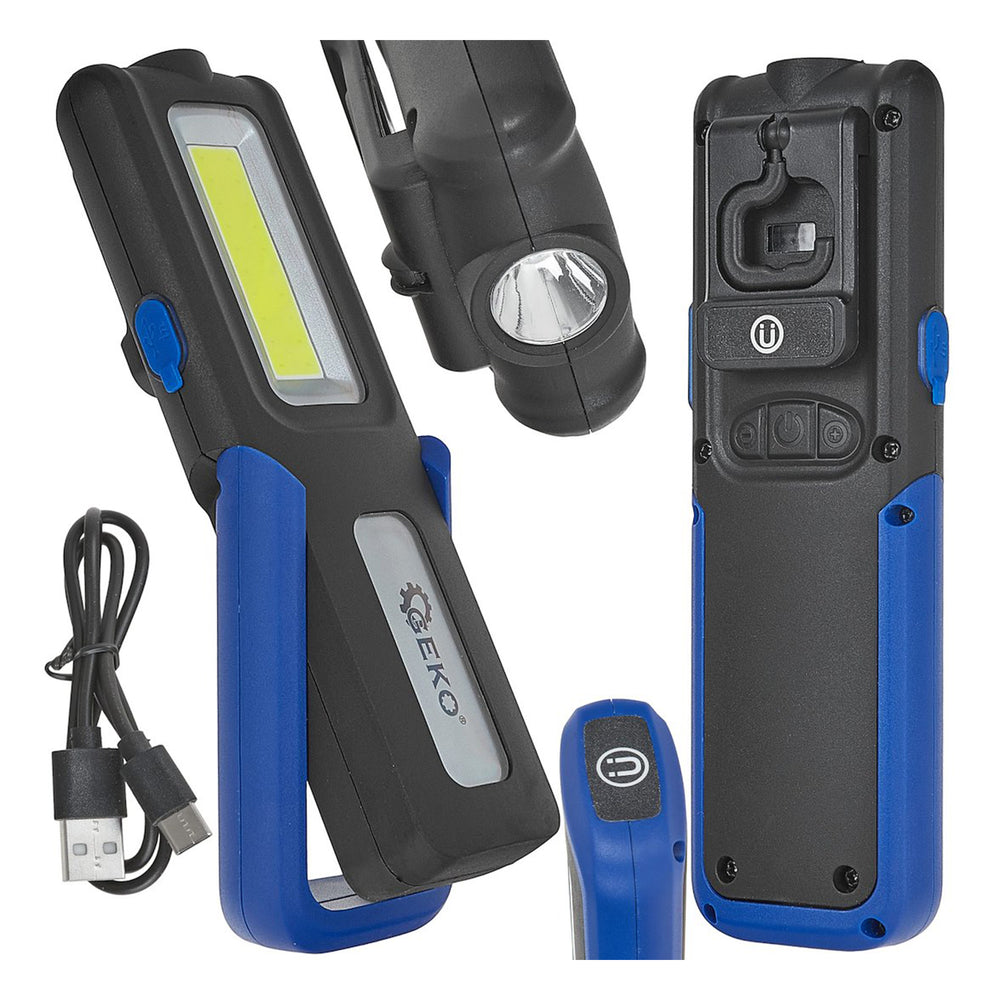Nabíjateľná pracovná LED lampa s powerbankou 2000mAh, 400lm, Geko
