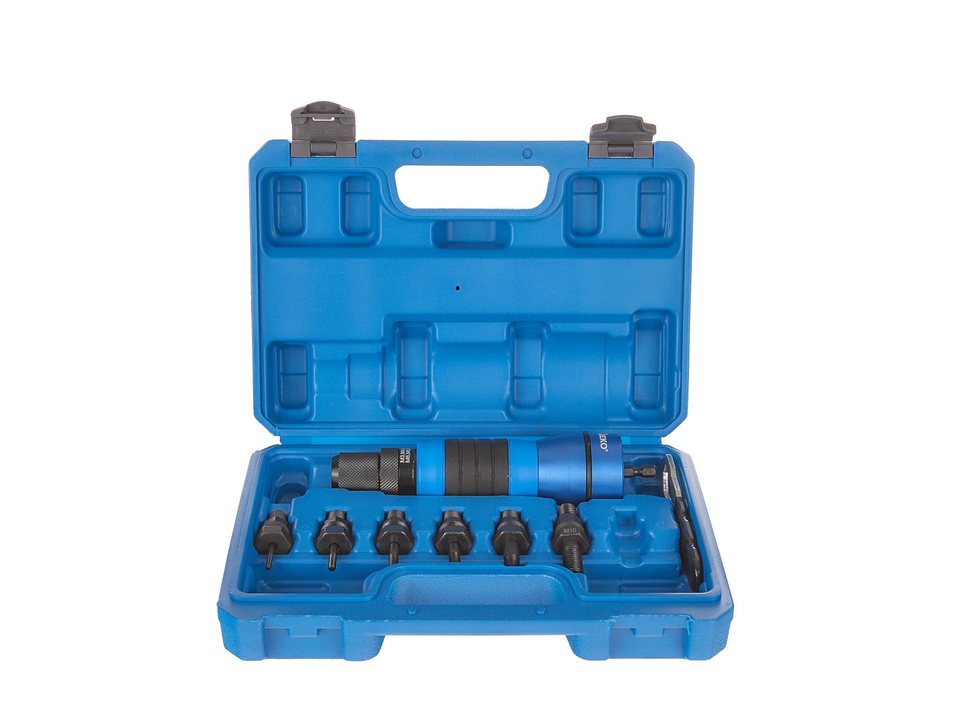 Nitovací adaptér - nadstavec na nitovačku vŕtačku na nitovanie matíc M3 - M10