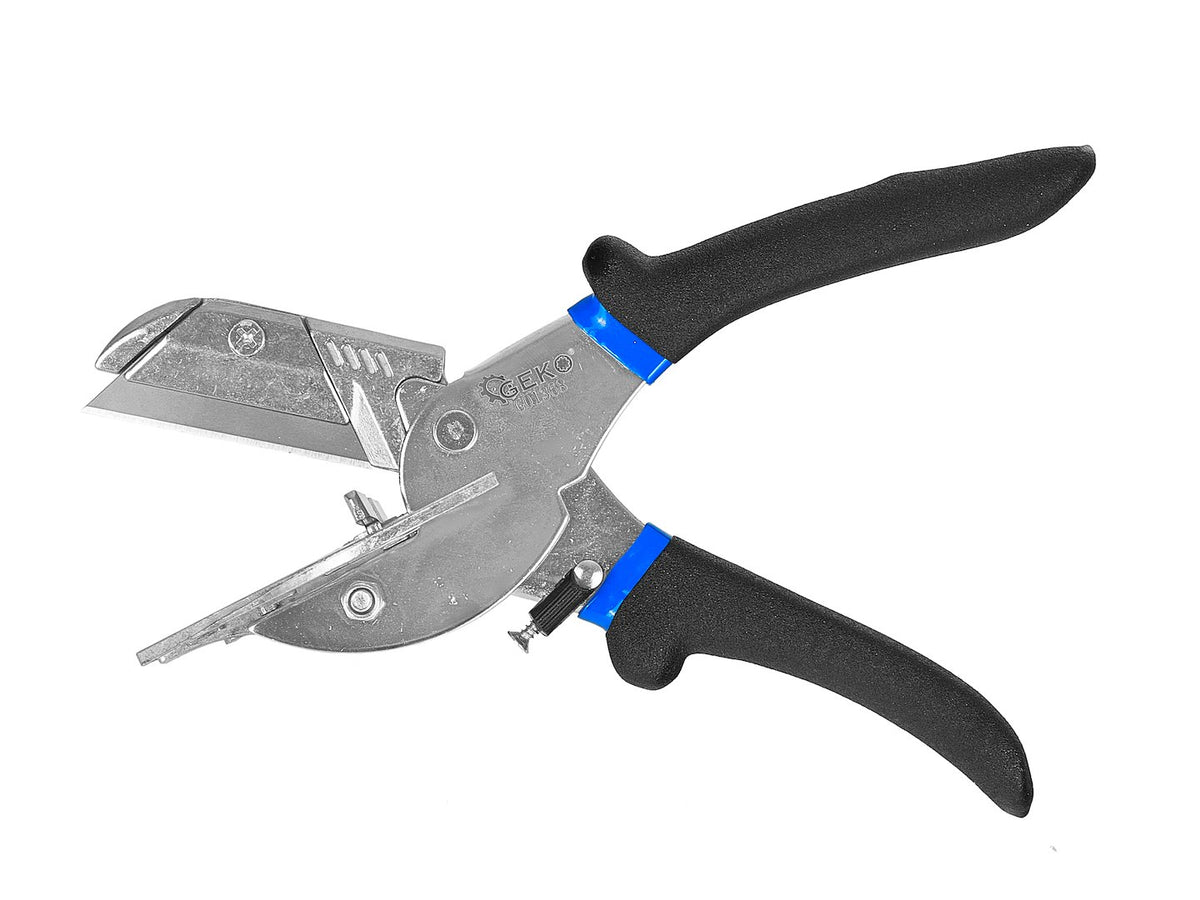 Nožnice s nastaviteľným uhlom rezu 45 - 135°na PVC profily a tesnenia, 220mm, Geko