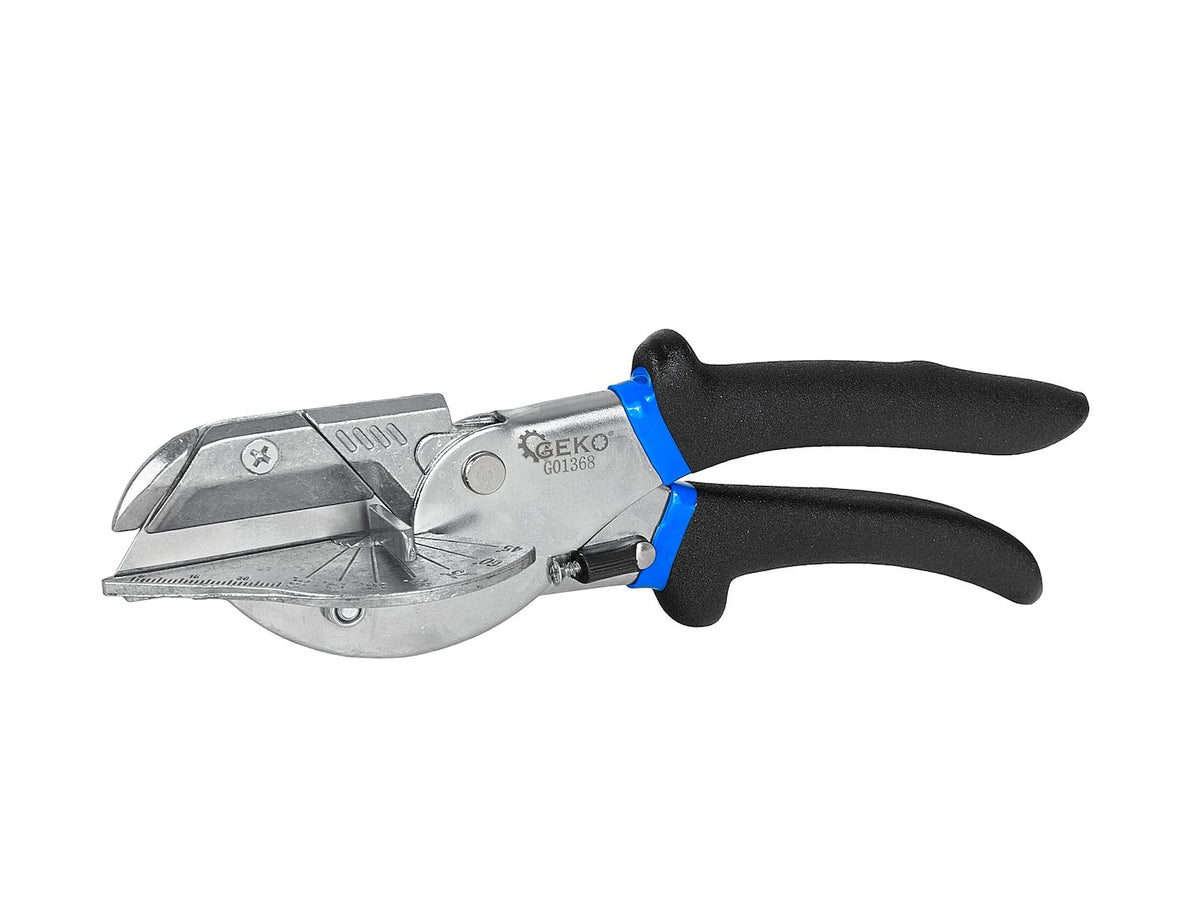 Nožnice s nastaviteľným uhlom rezu 45 - 135°na PVC profily a tesnenia, 220mm, Geko
