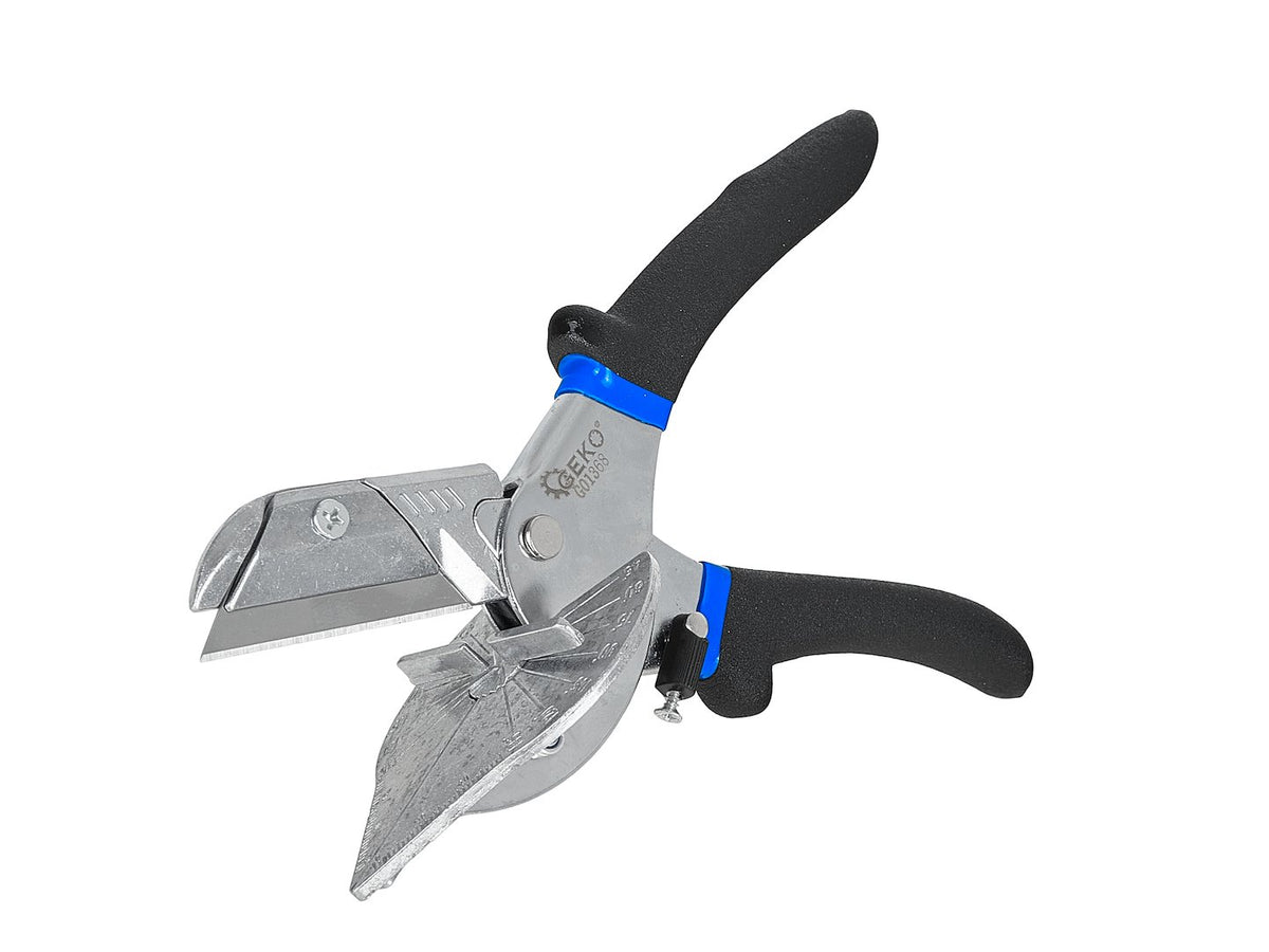 Nožnice s nastaviteľným uhlom rezu 45 - 135°na PVC profily a tesnenia, 220mm, Geko