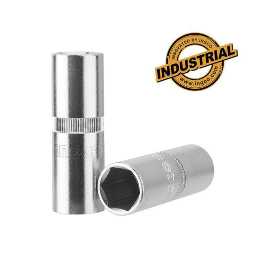 Nástrčná hlavica - kľúč na sviečky 1/2" 16mm CrV Ingco