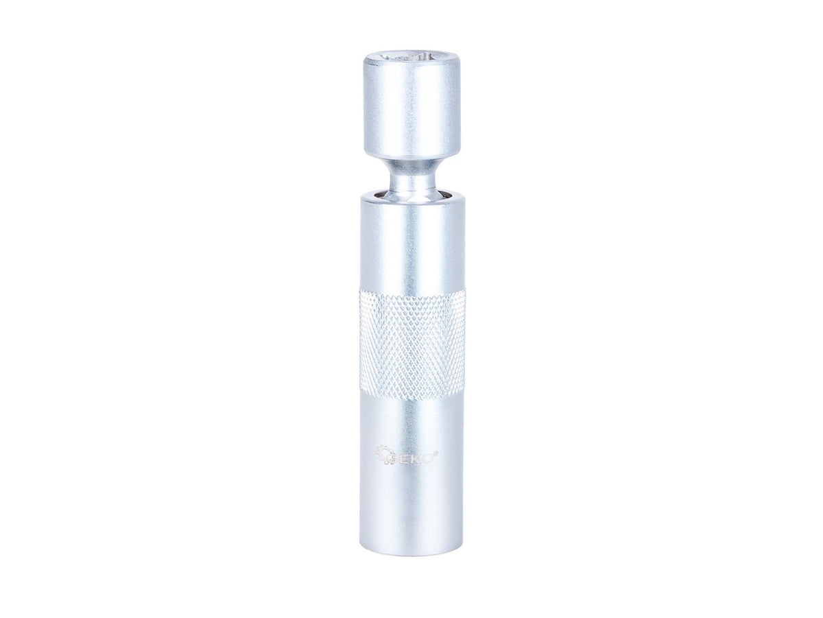 Nástrčná hlavica - kľúč na sviečky 14mm, 3/8'', s kardanovým kĺbom, tenkostenná, CrV, Geko