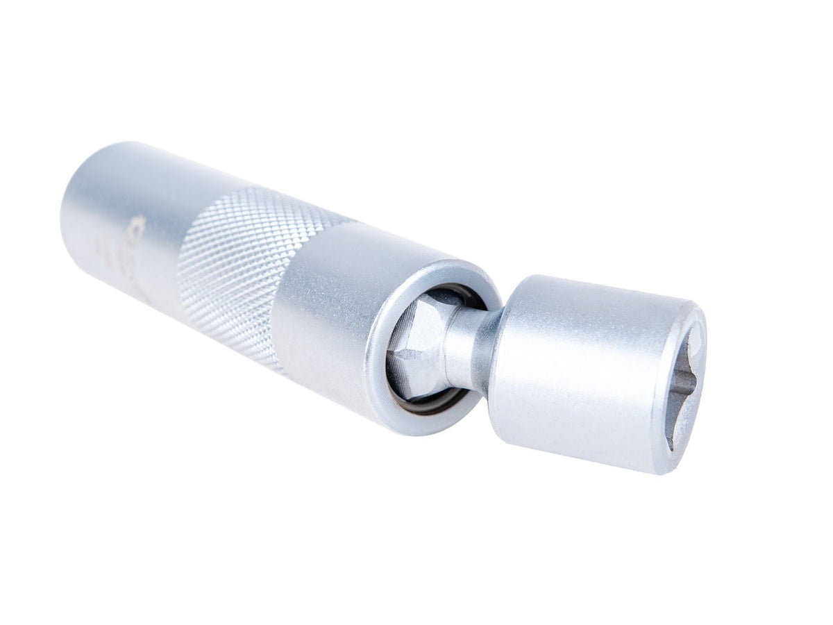 Nástrčná hlavica - kľúč na sviečky 16mm, 3/8'', s kardanovým kĺbom, tenkostenná, CrV, Geko