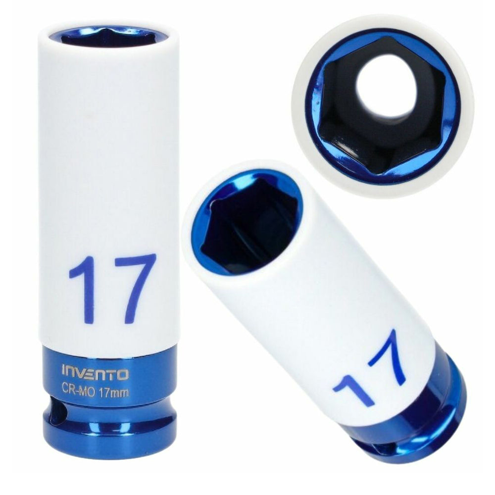 Nástrčná hlavica - kľúč s ochrannou manžetou pre zliatinové disky 17mm 1/2'' Invento