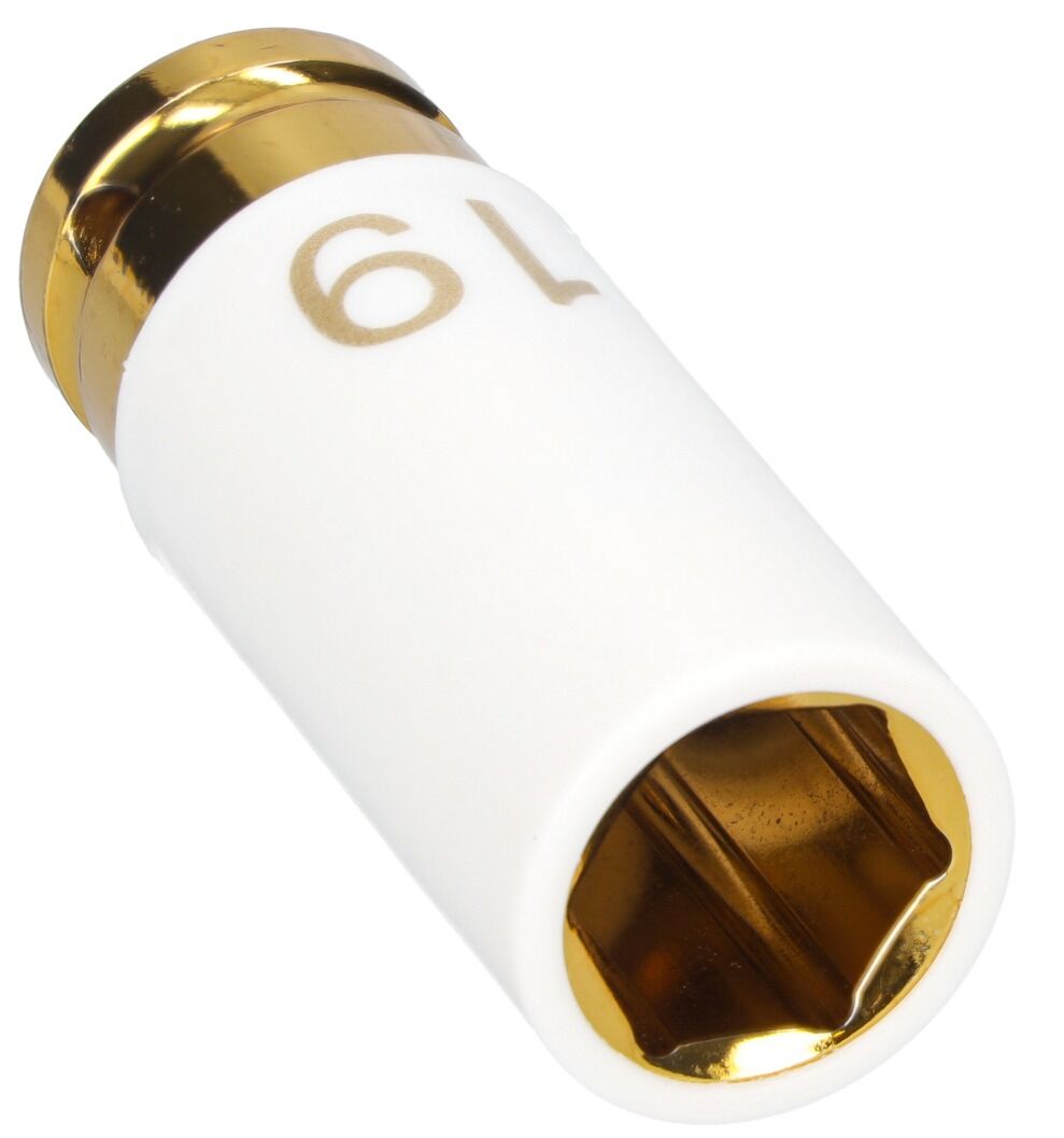 Nástrčná hlavica - kľúč s ochrannou manžetou pre zliatinové disky 19mm 1/2'' Invento