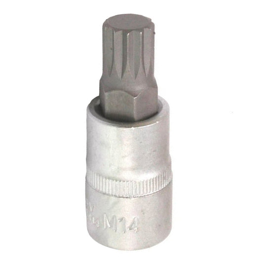 Nástrčná hlavica s bitom - kľúč 1/2'' Spline XZN M14, krátky