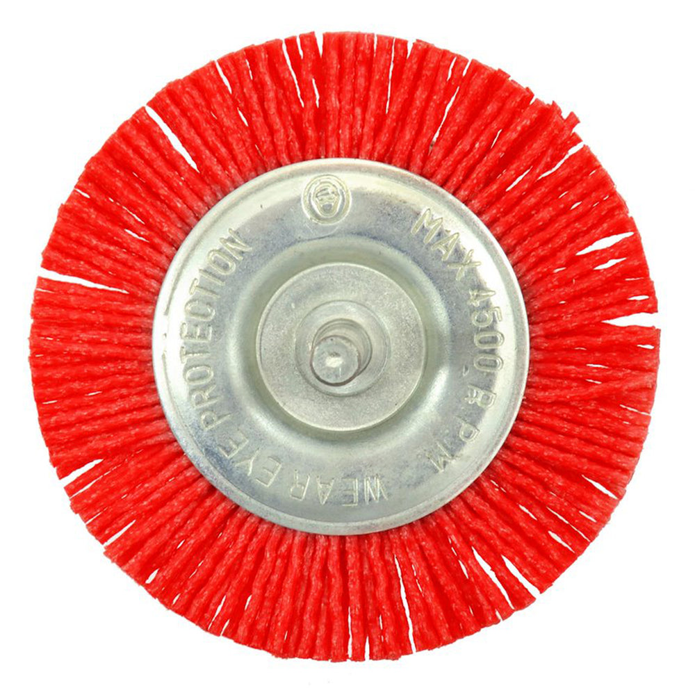 Nylonová kotúčová kefa, so stopkou 6mm, 75mm - na čistenie, leštenie a údržbu, Geko