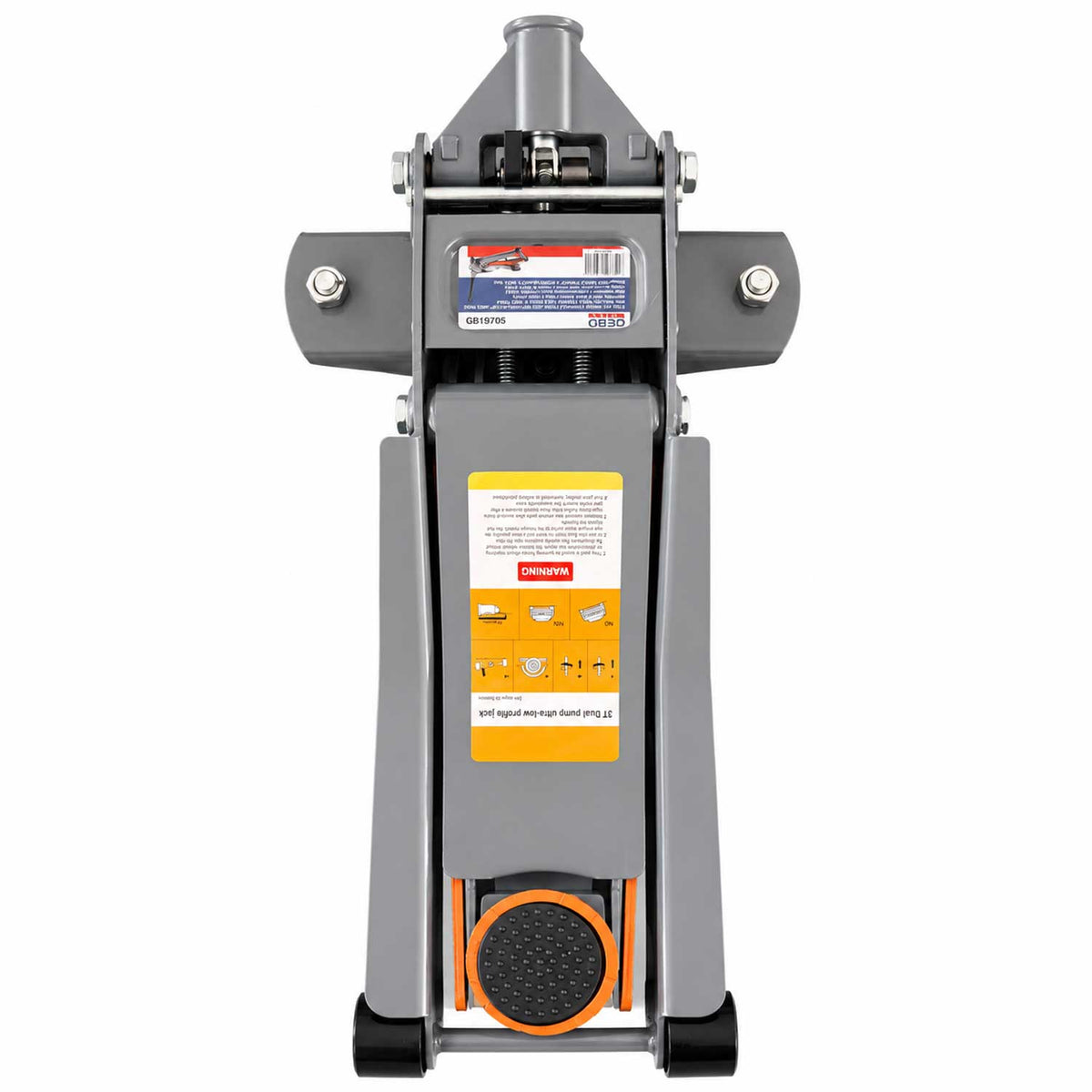 Nízkoprofilový hydraulický pojazdný zdvihák 3t, dvojpiestový Gebo Tools