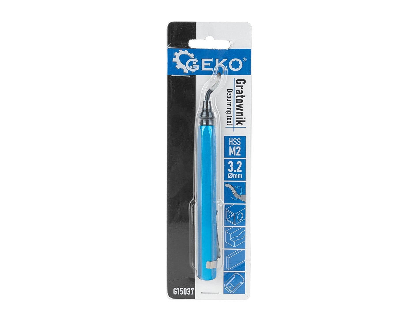 Odihľovač - odhrotovač z hliníka s HSS čepeľou M2 3,2mm
