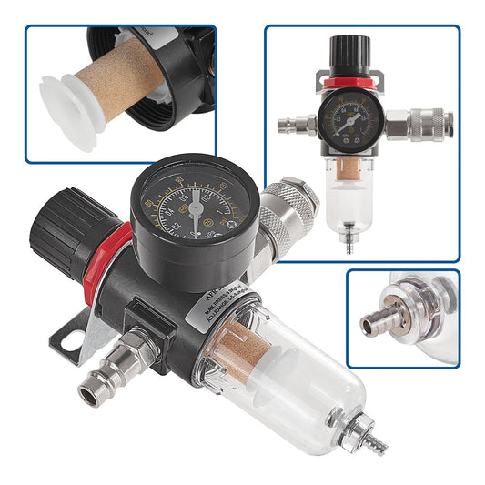 Vzduchový filter s regulátorom tlaku a odlučovačom vlhkosti 1/4 geko