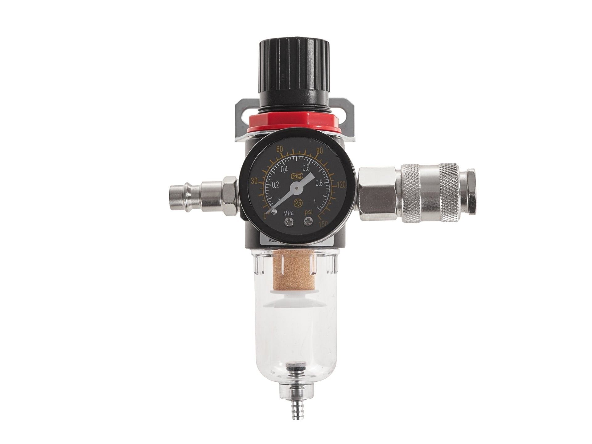 Vzduchový filter s regulátorom tlaku a odlučovačom vlhkosti 1/4 geko