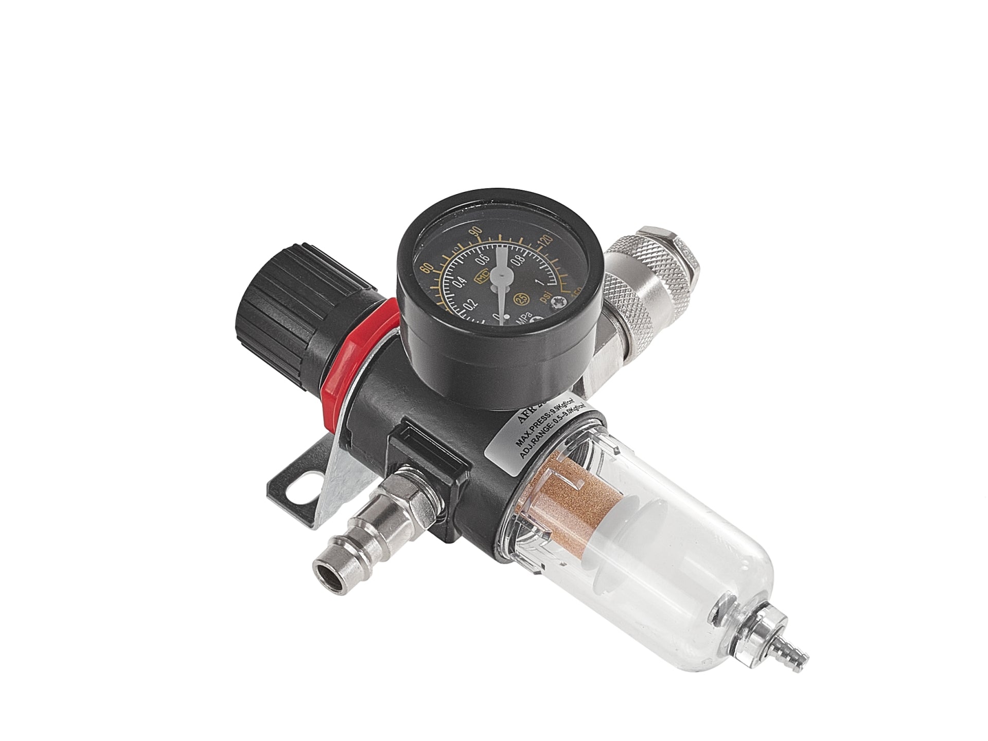 Vzduchový filter s regulátorom tlaku a odlučovačom vlhkosti 1/4 geko