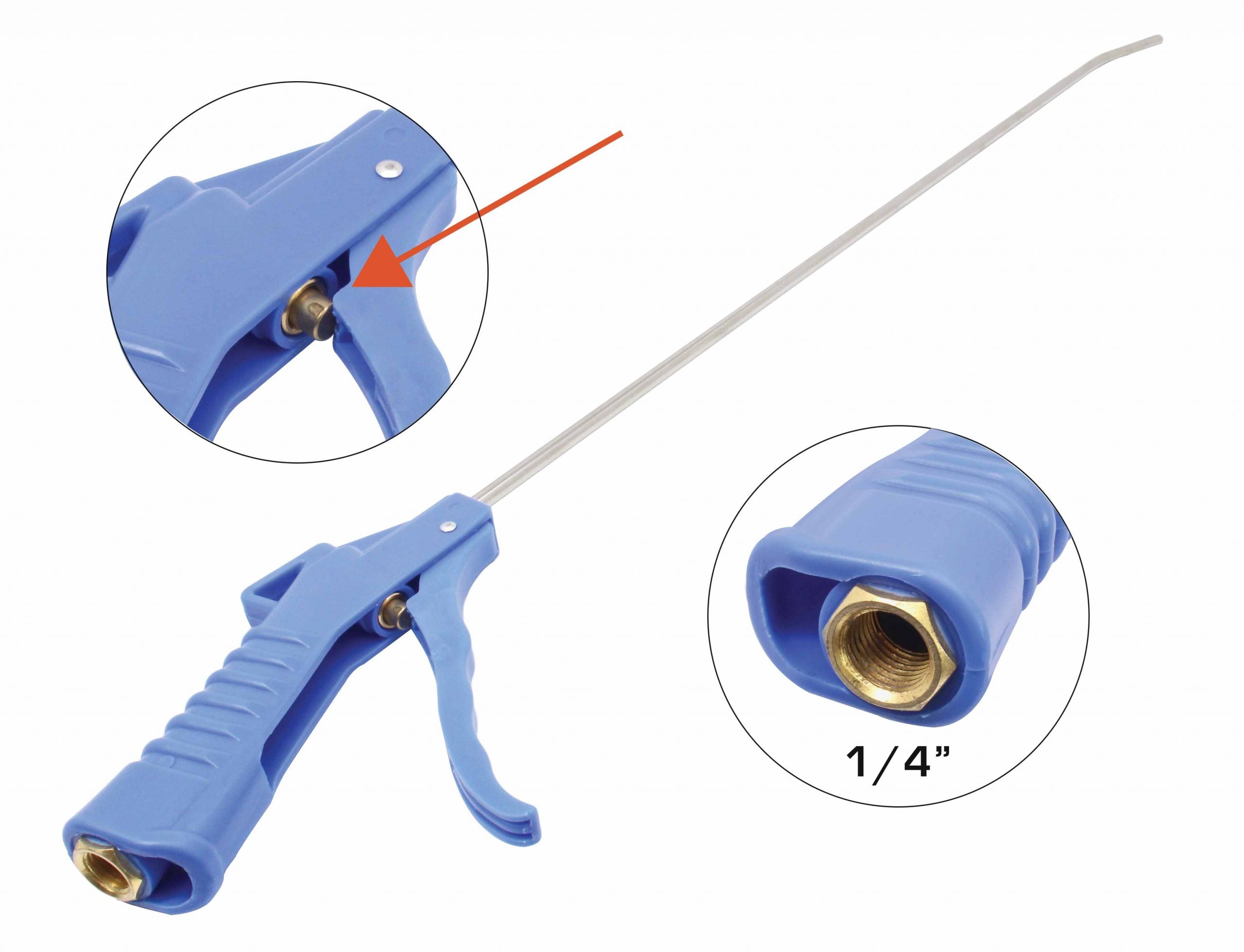 Ofukovacia pištoľ s extra dlhou tryskou - dýzou, 508mm Satra