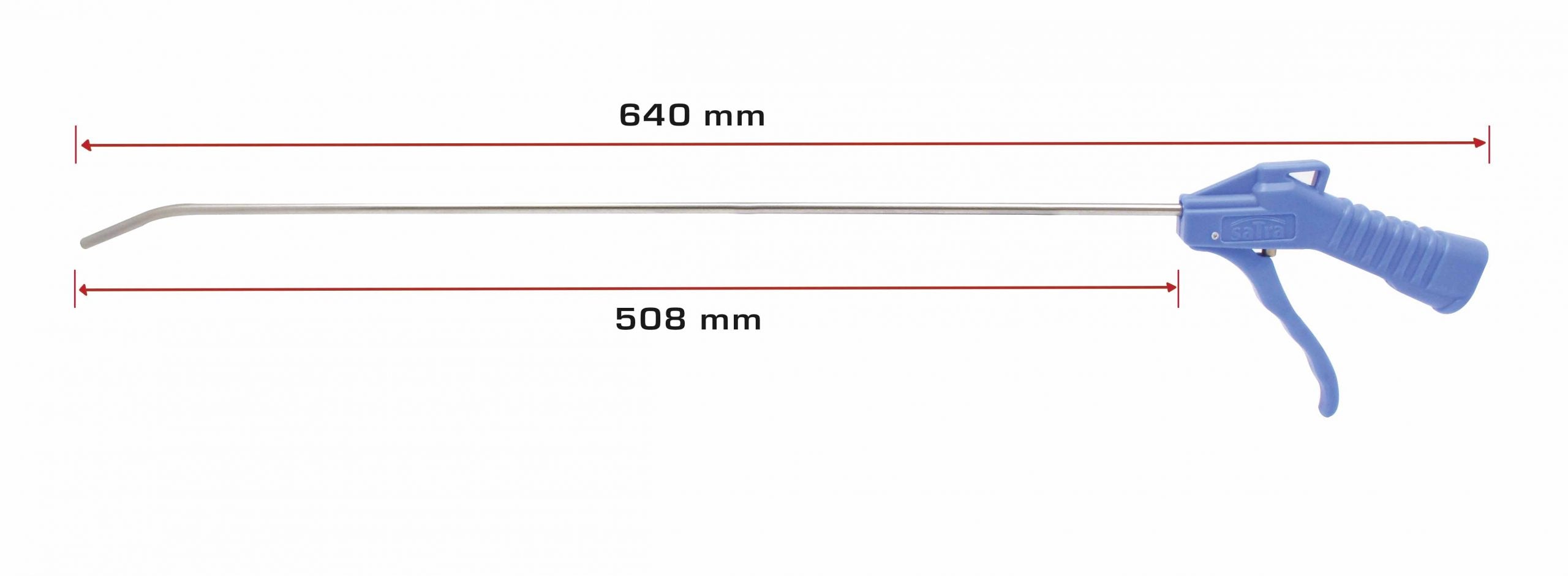 Ofukovacia pištoľ s extra dlhou tryskou - dýzou, 508mm Satra