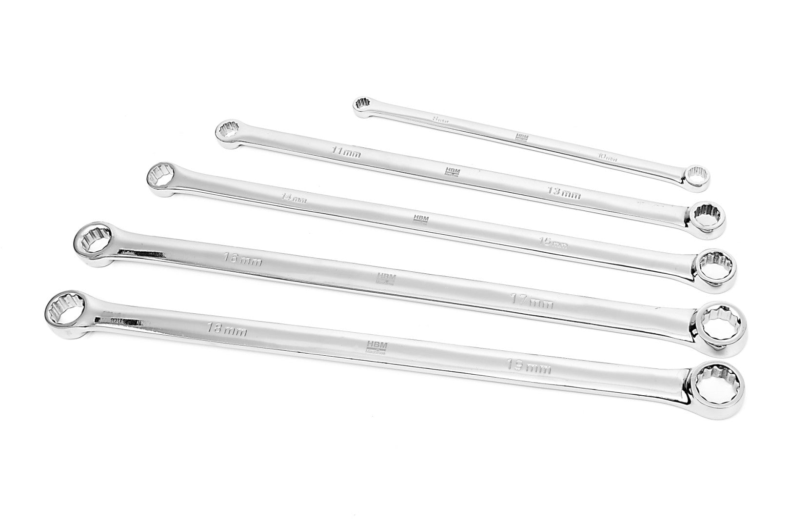 Očkové kľúče, extra dlhé, 8 - 19mm, sada 5ks, HBM