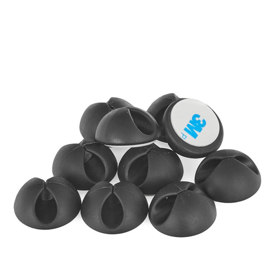 Súprava 10 samolepiacich držiakov na káble 28 x 28mm