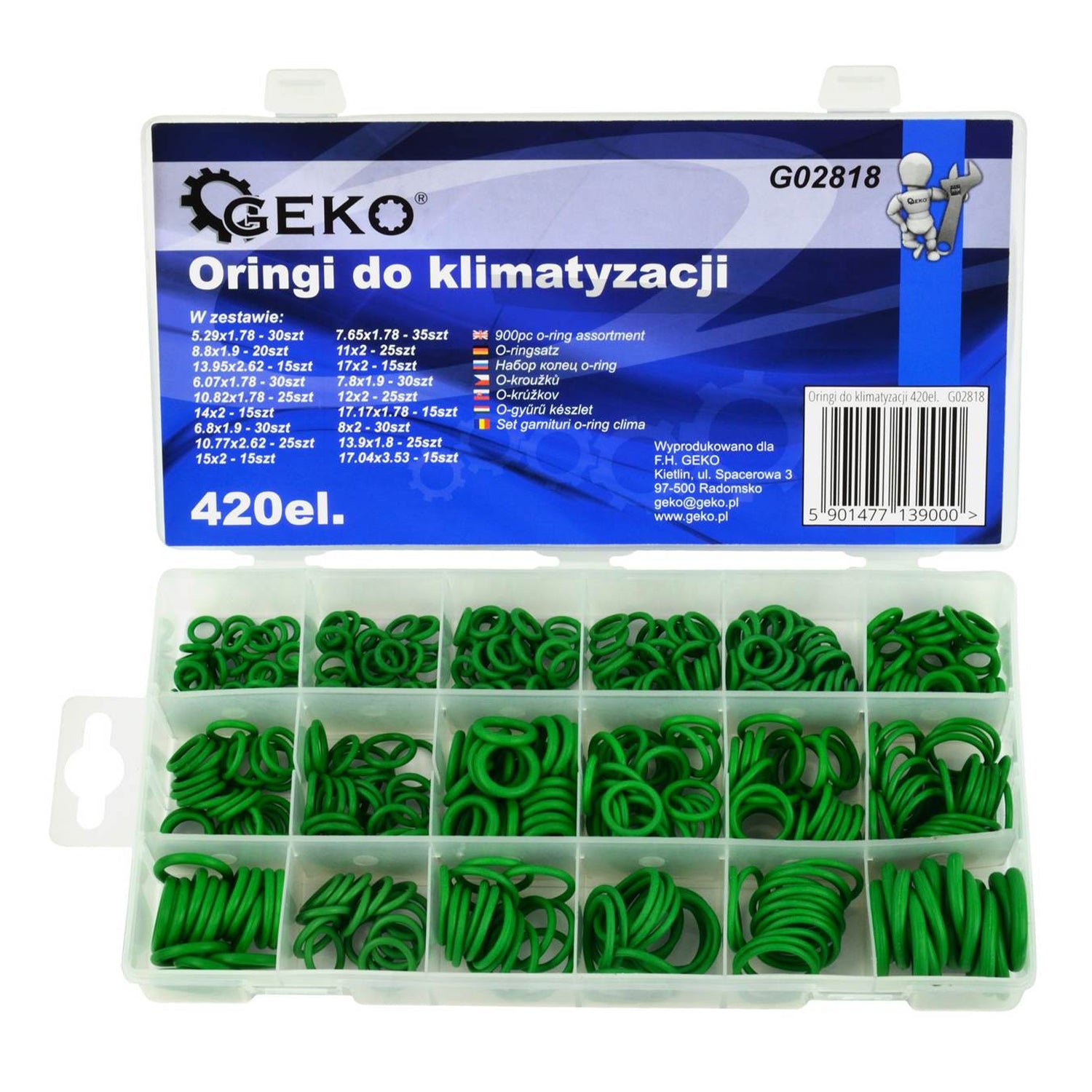 Sada o-krúžkov pre klimatizáciu 420 kusov