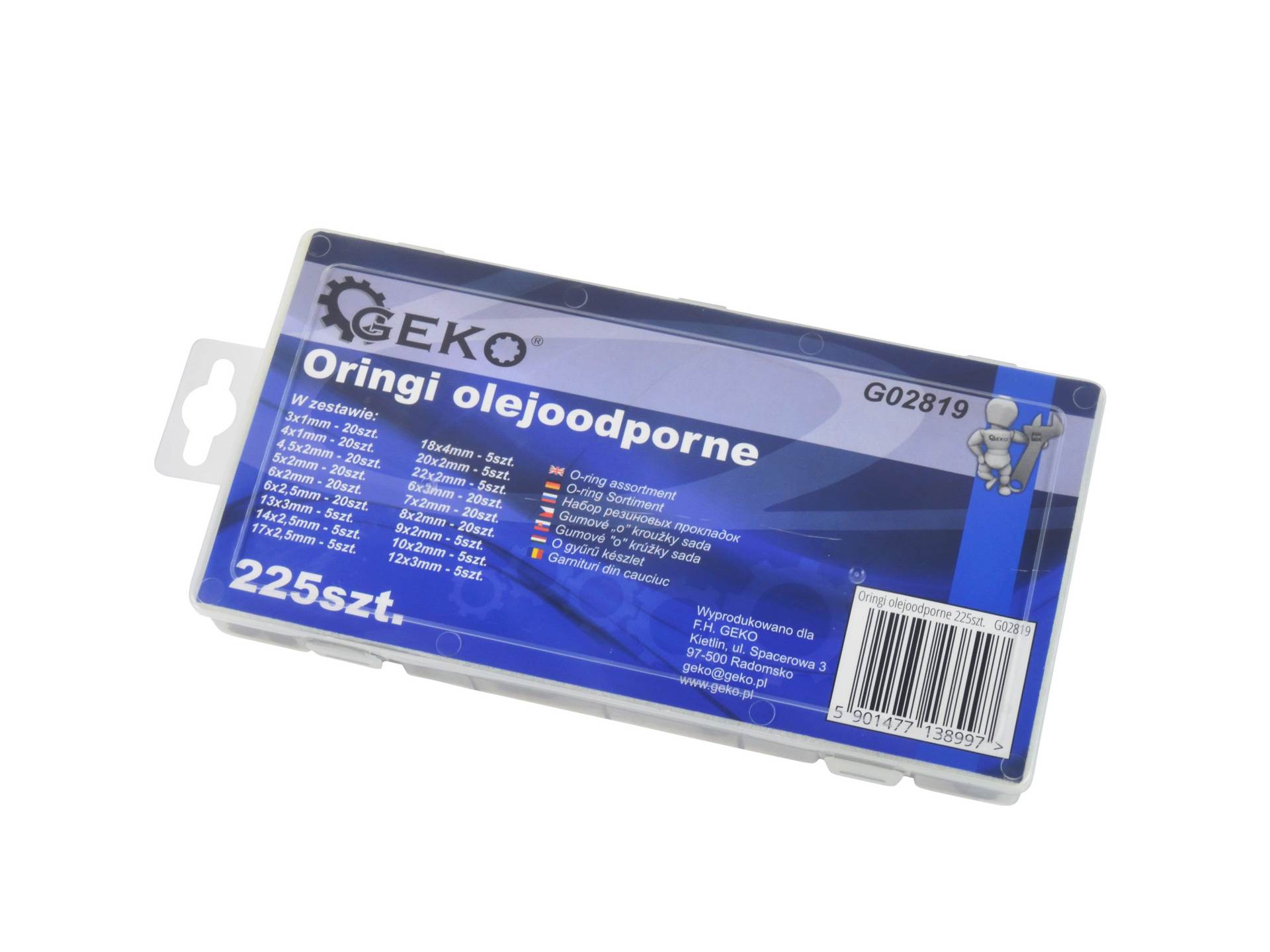 Súprava o-krúžkov 225 ks