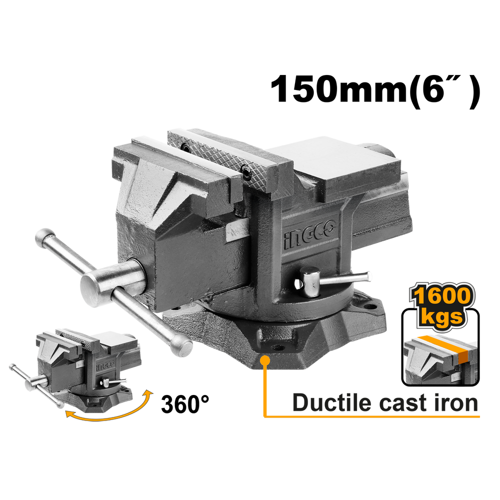 Otočný stolový zverák 150mm / 6" Ingco