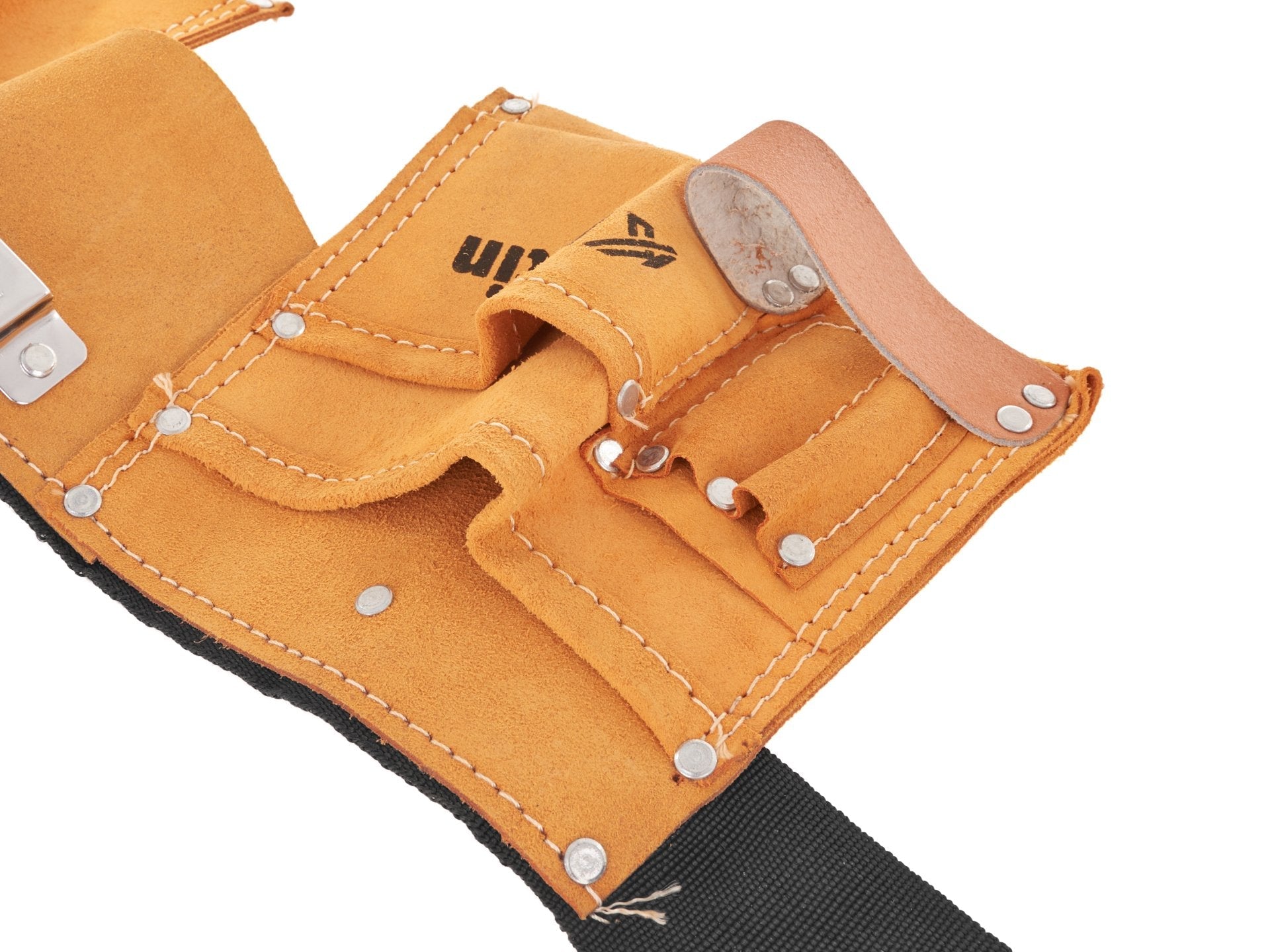 Kožený opasok na náradie s 11 vreckami