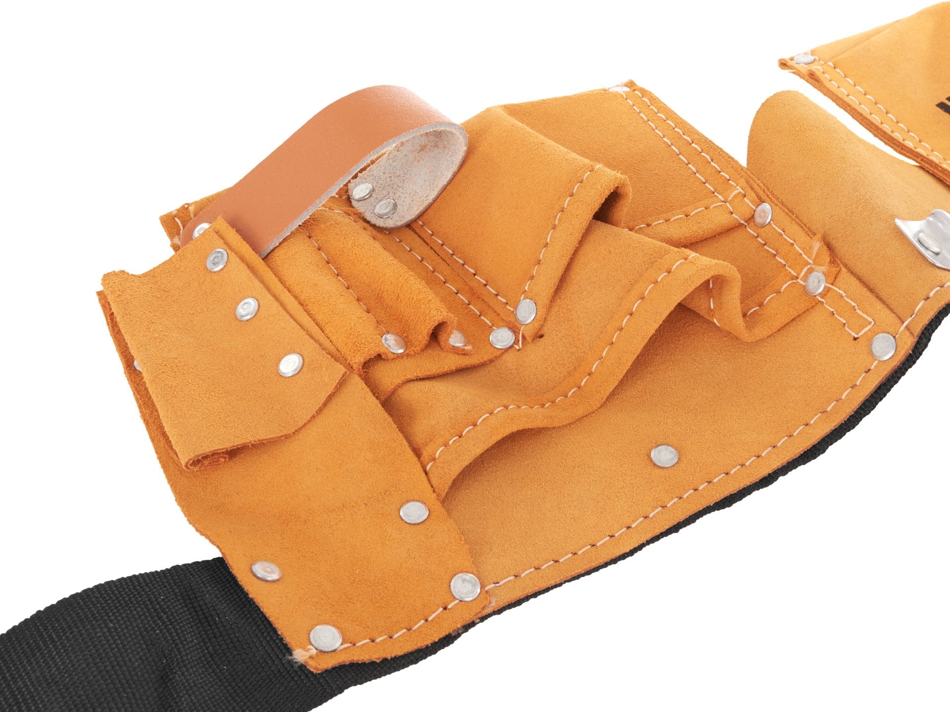 Kožený opasok na náradie s 11 vreckami