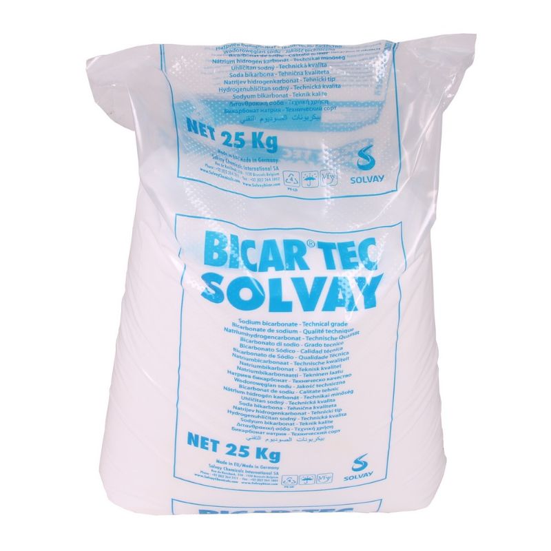 Pieskovacia sóda bikarbóna - hydrogénuhličitan sodný 0,1 - 0,3mm 25kg