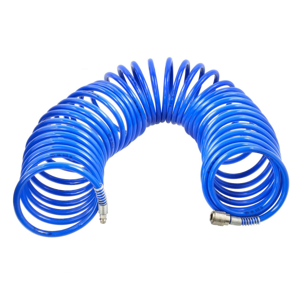 Špirálová pneumatická hadica na stlačený vzduch 20m, priemer 8 x 12mm, s rýchlospojkami
