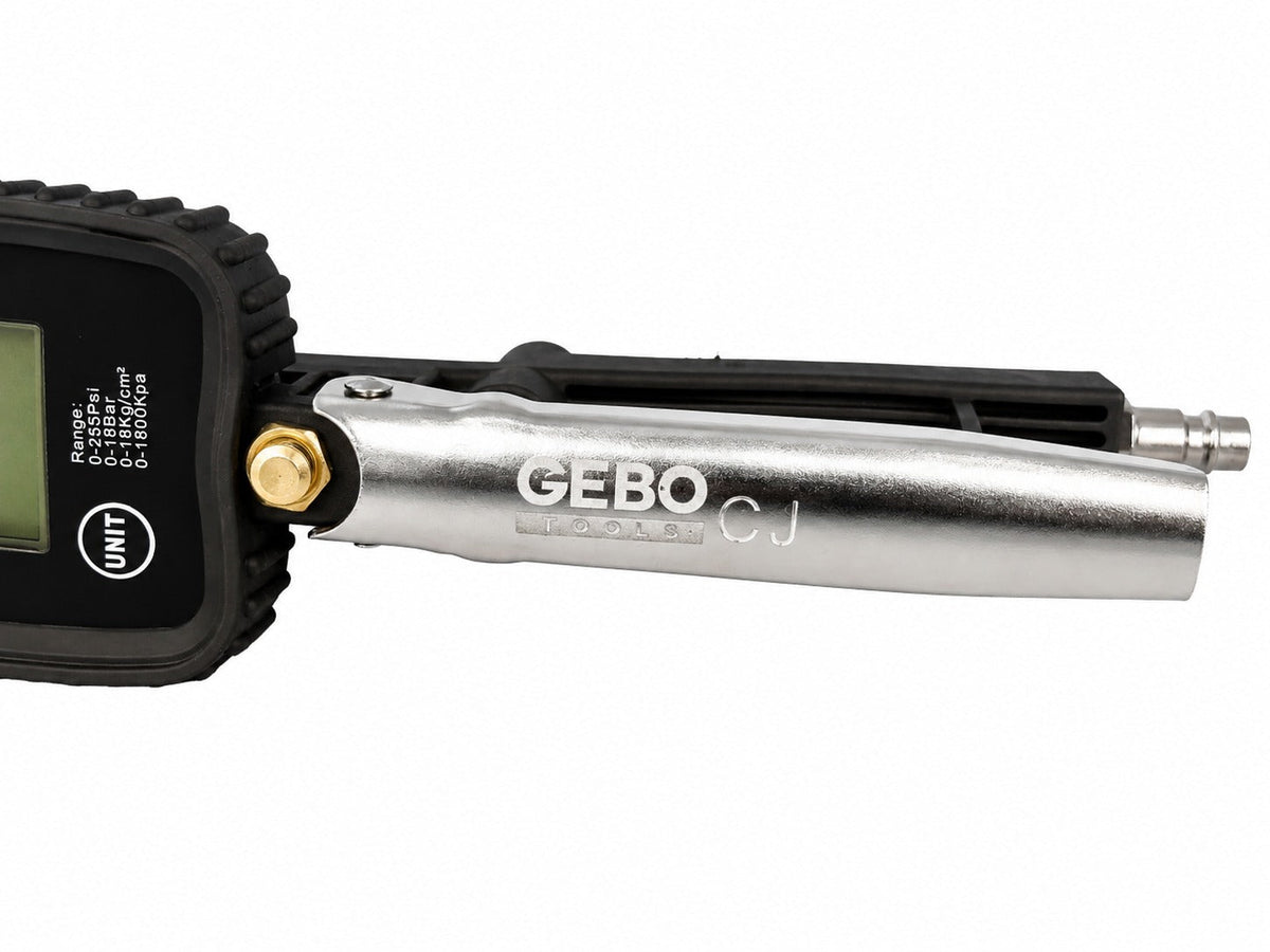Pištoľ na hustenie pneumatík s digitálnym manometrom 0 - 255 PSI, Gebo Tools