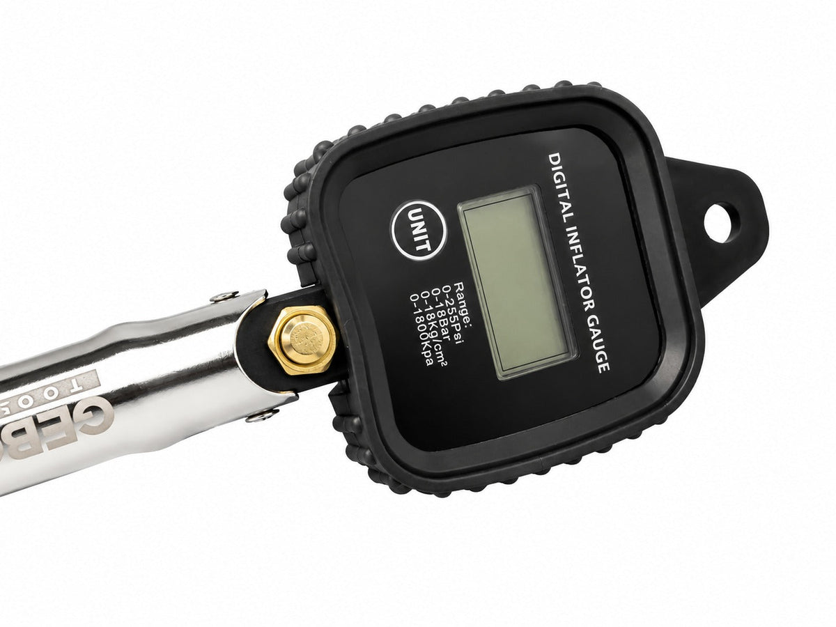 Pištoľ na hustenie pneumatík s digitálnym manometrom 0 - 255 PSI, Gebo Tools