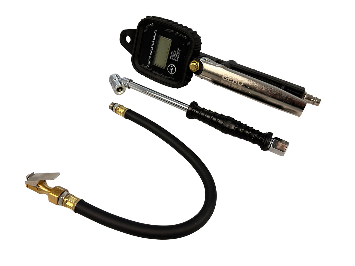 Pištoľ na hustenie pneumatík s digitálnym manometrom 0 - 255 PSI, Gebo Tools