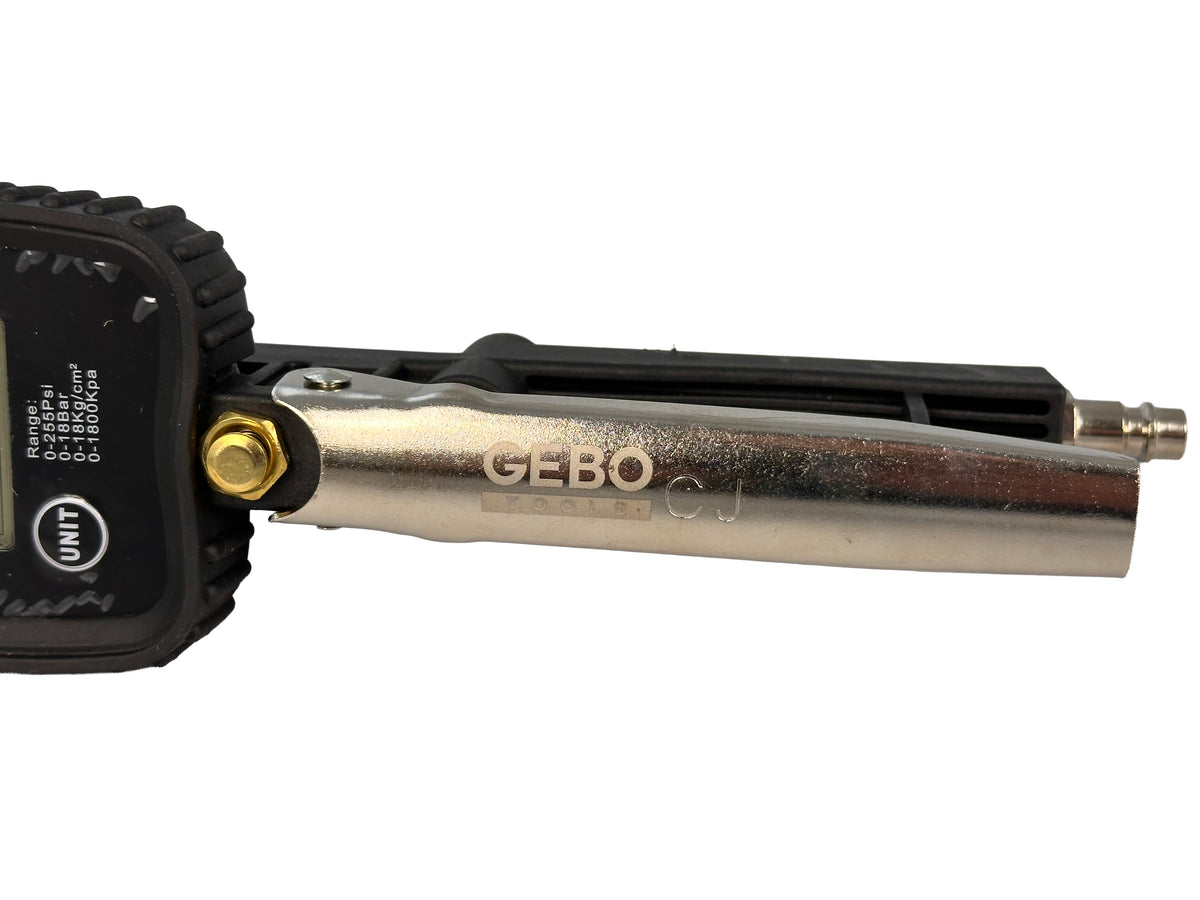 Pištoľ na hustenie pneumatík s digitálnym manometrom 0 - 255 PSI, Gebo Tools