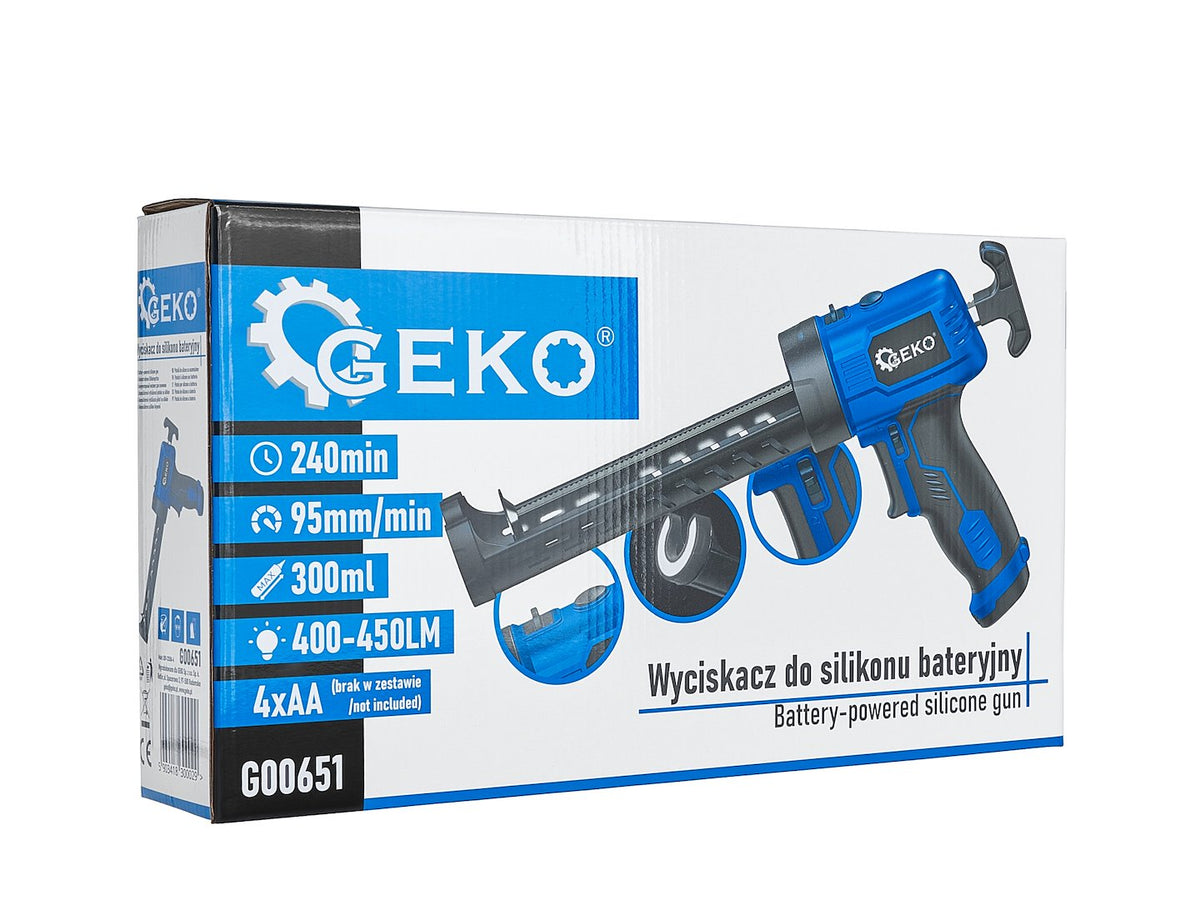 Pištoľ na kartuše s LED, 6V, Geko