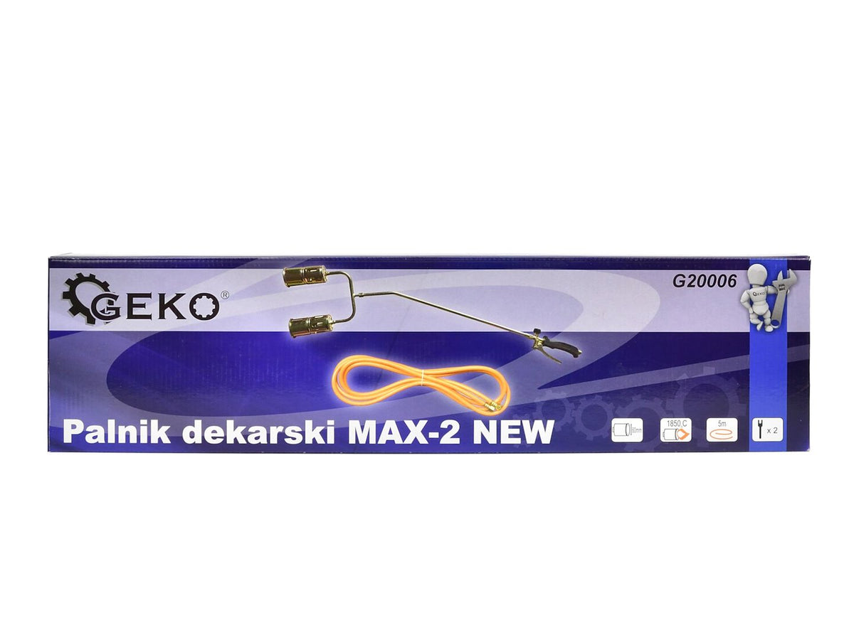 Plynový horák na ohrev a opaľovanie, 85cm, s 2 tryskami, Geko