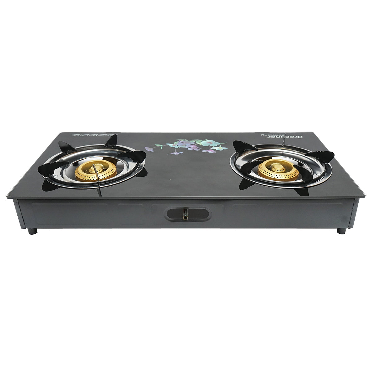 Plynový varič s 2 liatinovými horákmi 2,5kW, tvrdené sklo 700x380x94mm Breckner Germany