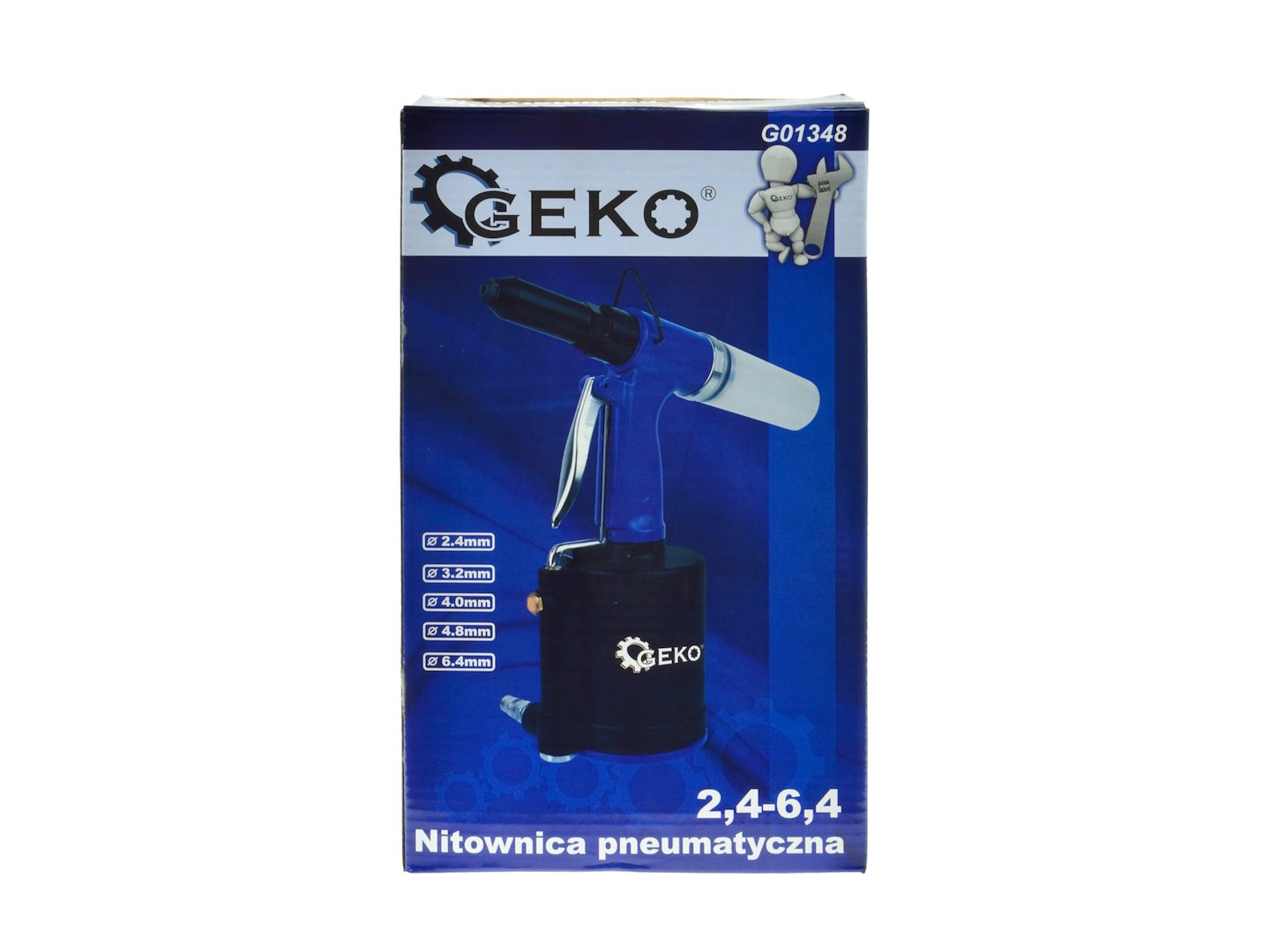 Pneumatická nitovačka 2,4 - 6,4mm, Geko
