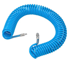 Špirálová vzduchová hadica s rýchlospojkami, 15m, priemer 8 x 12mm