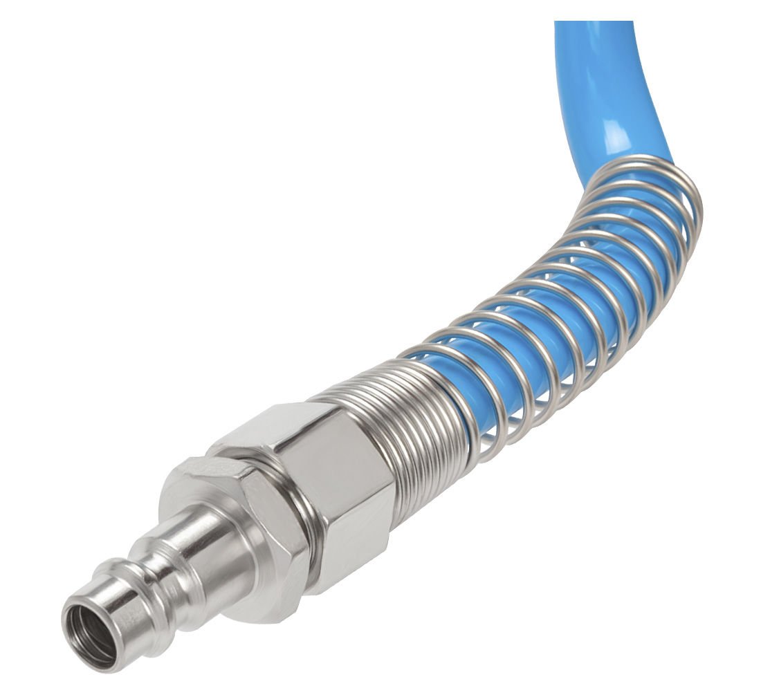 Špirálová vzduchová hadica s rýchlospojkami, 15m, priemer 8 x 12mm